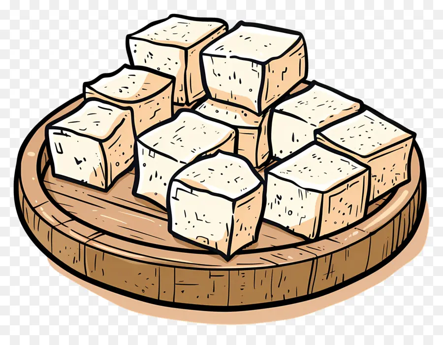 Cubes De Tofu，Plaque PNG