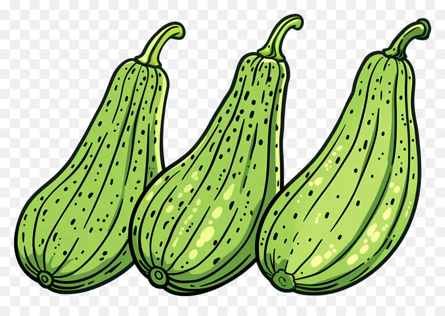 Trois Gourdes Vertes，Courges PNG