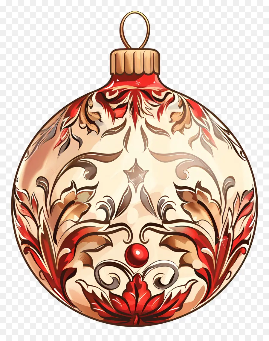 Décoration De Noël Boule，Ornement Rouge PNG