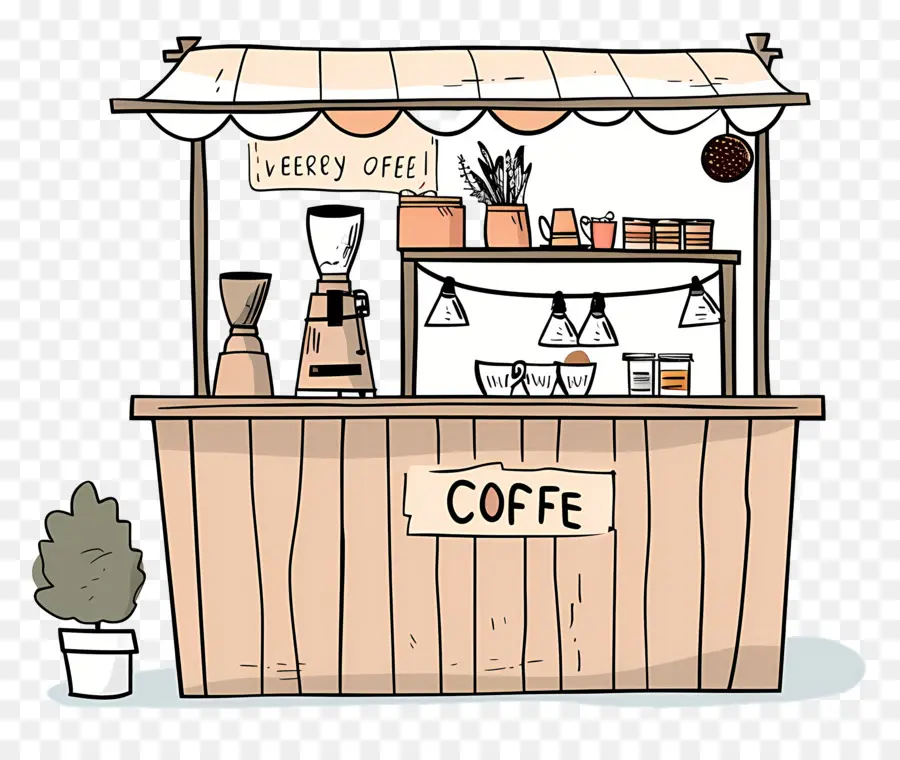 Stand à Café，Le Café Panier PNG