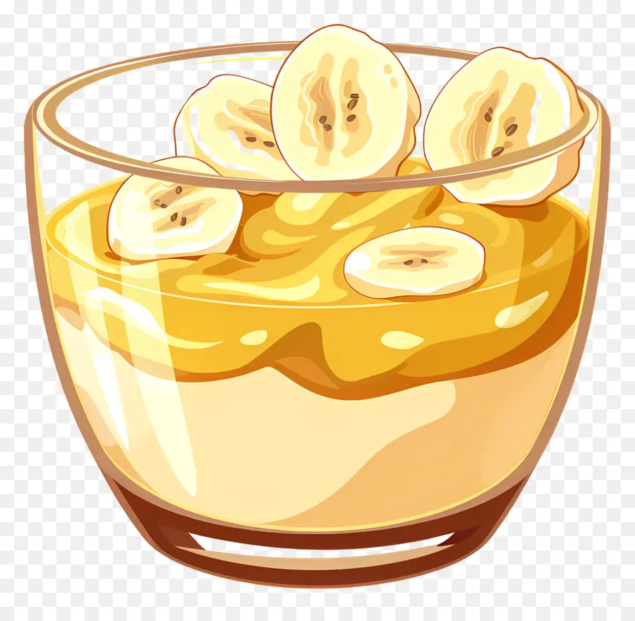 Pouding à La Banane，Dessert PNG