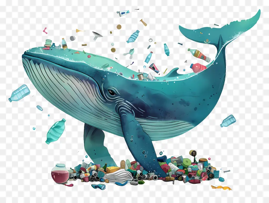 Baleine，La Pollution Des Océans PNG