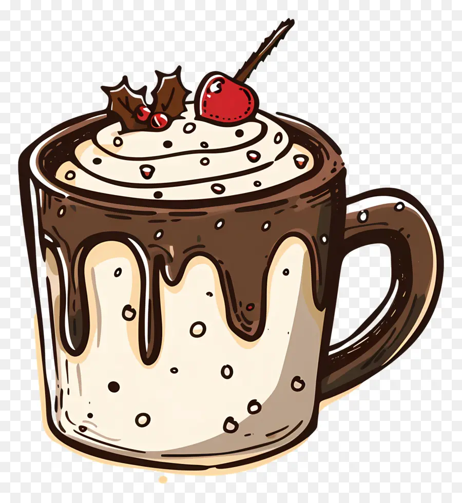 Tasse De Dessert De Noël，Chocolat Chaud PNG