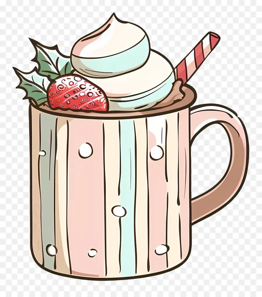 Tasse De Dessert De Noël，Chocolat Chaud PNG