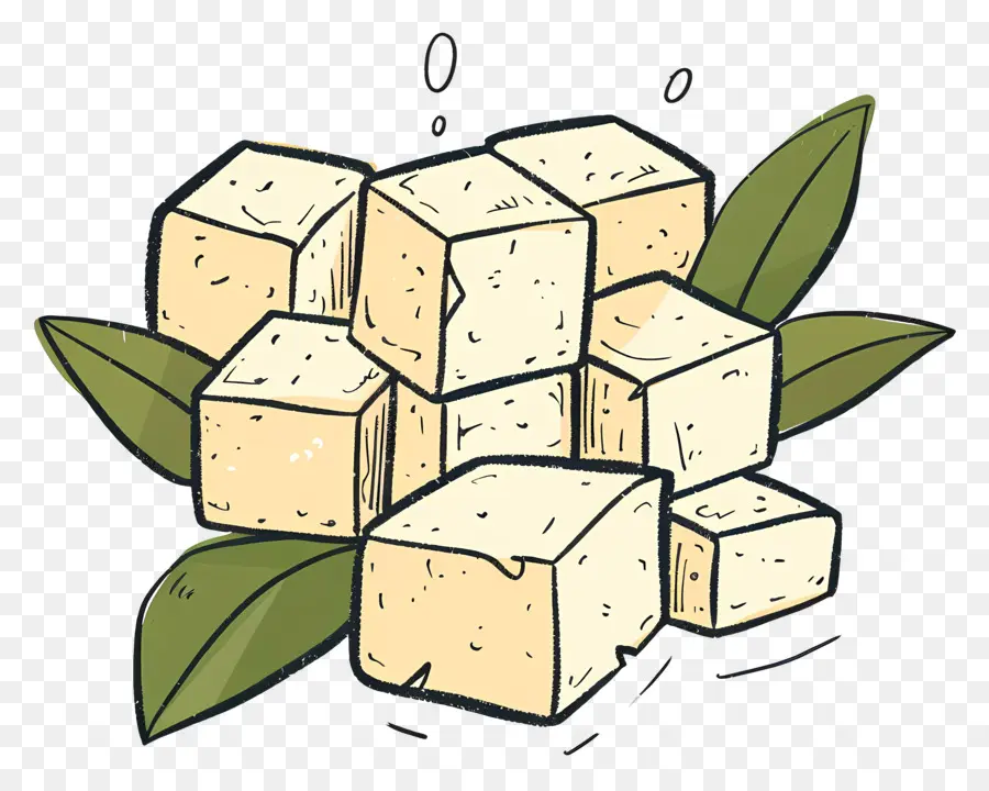 Cubes De Tofu，Végétarien PNG