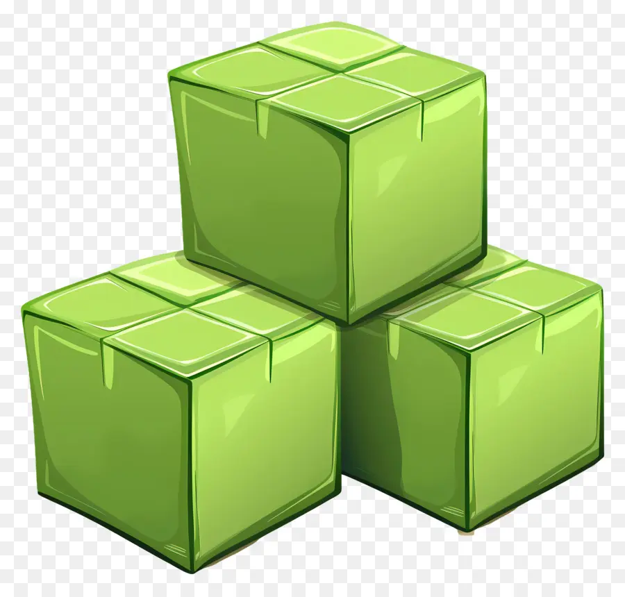 Boîte Verte，Cubes Verts PNG