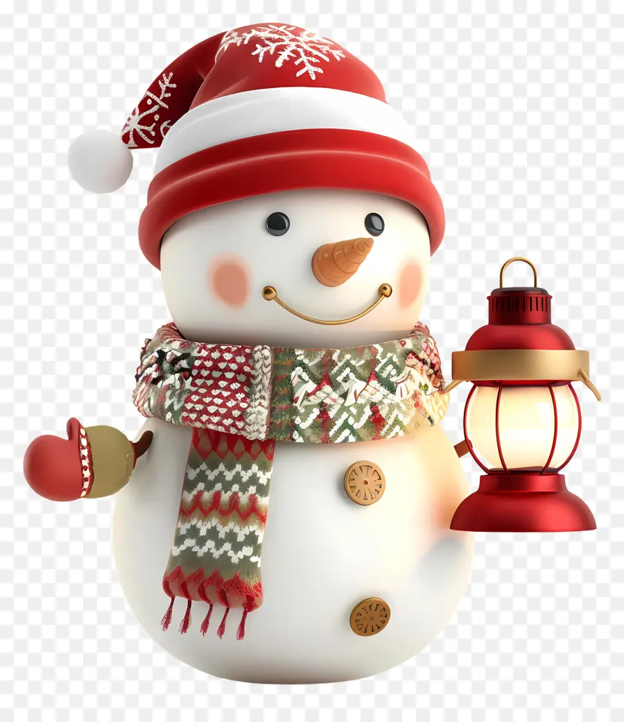 Bonhomme De Neige Avec Lanterne，Lanterne PNG