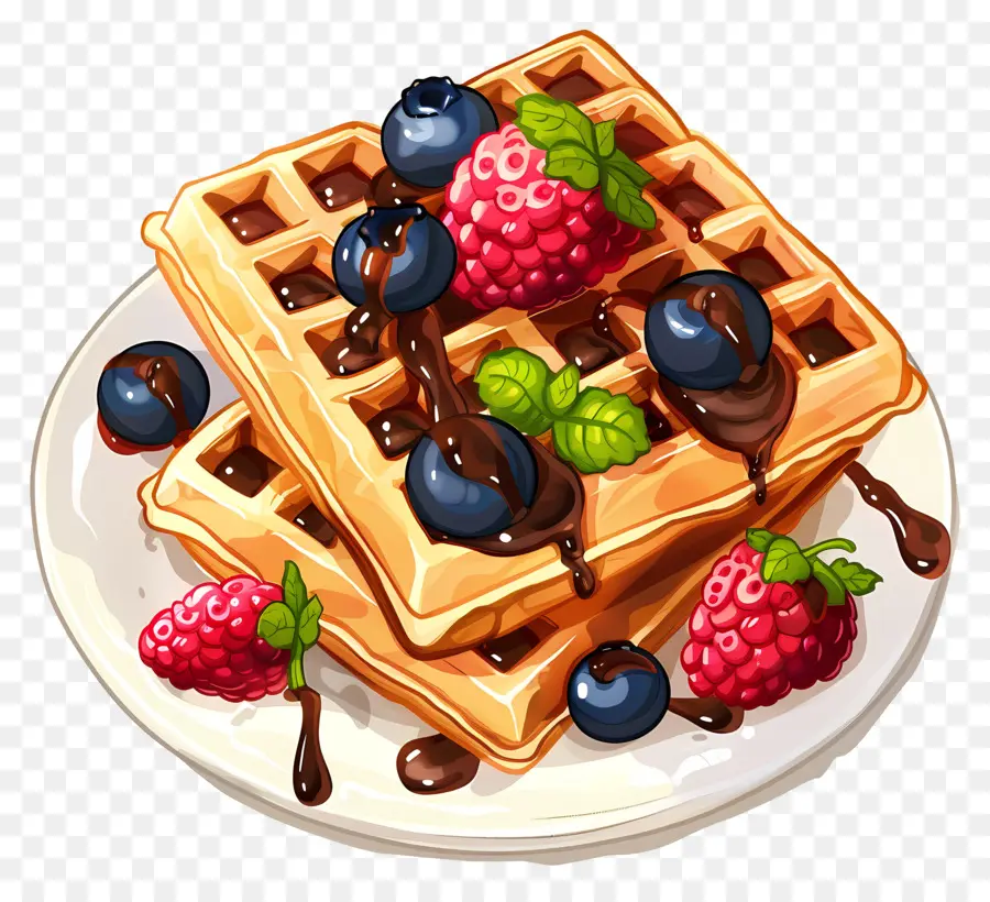 Gaufres，Petit Déjeuner PNG