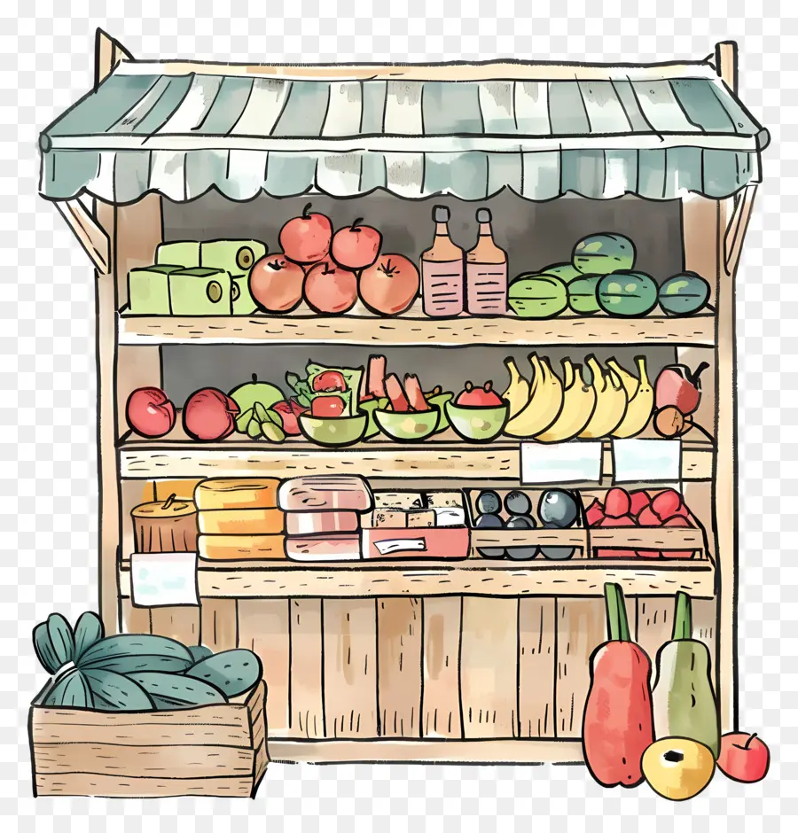 Stand De Fruits，Fruits PNG