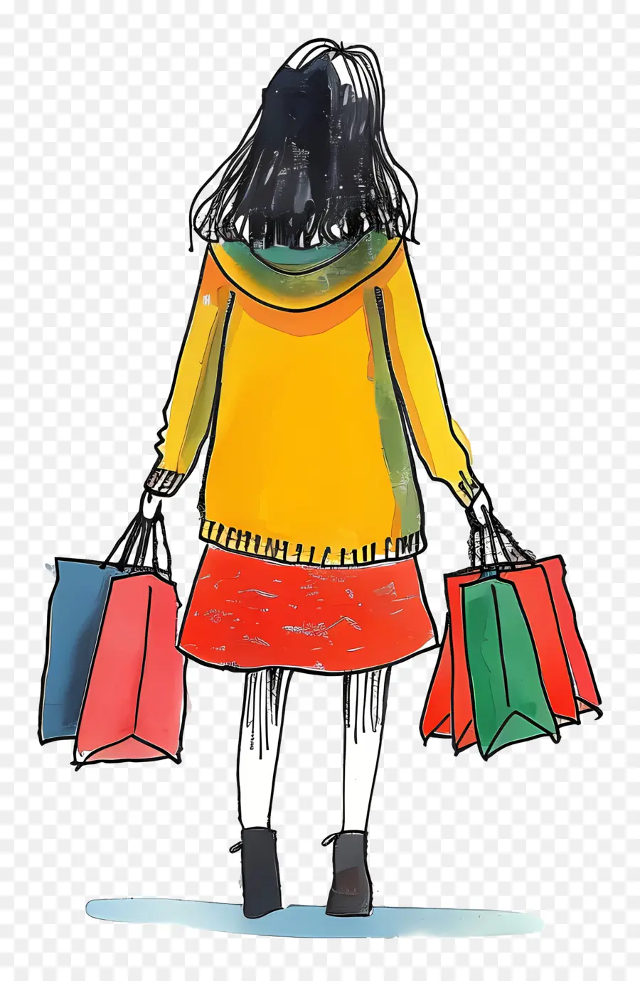 Femme Faisant Du Shopping，Sacs PNG