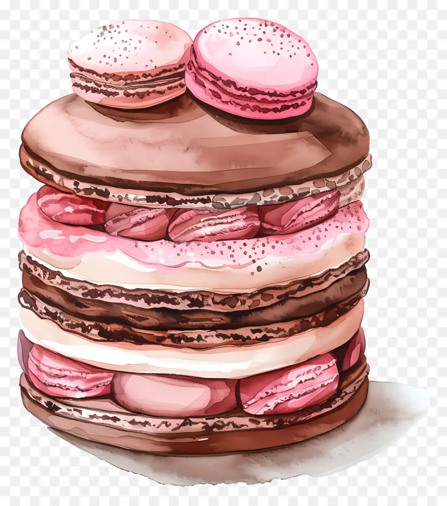 Gâteau De Paradis Macaron，Gâteau Au Chocolat PNG