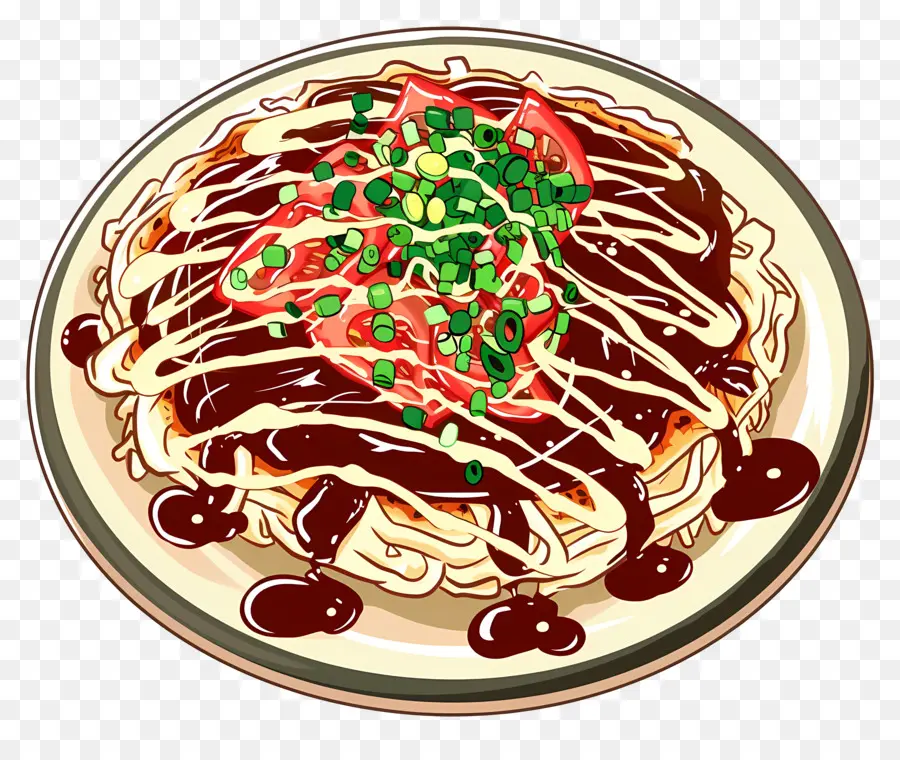 Okonomiyaki，Japonais PNG