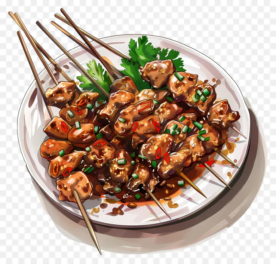 Satay，Ailes De Poulet PNG