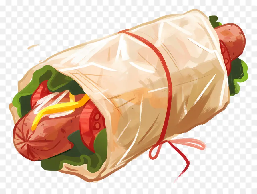 Saucisse Enveloppée，Hot Dog PNG