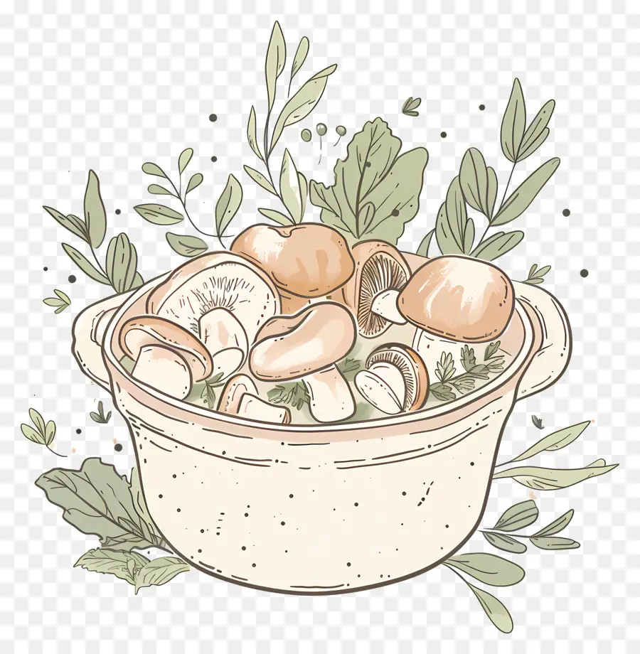 Champignons，Bol PNG