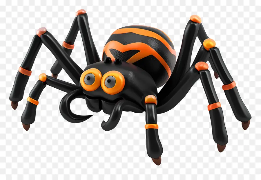 Halloween Araignée，Araignée Noire Et Orange PNG