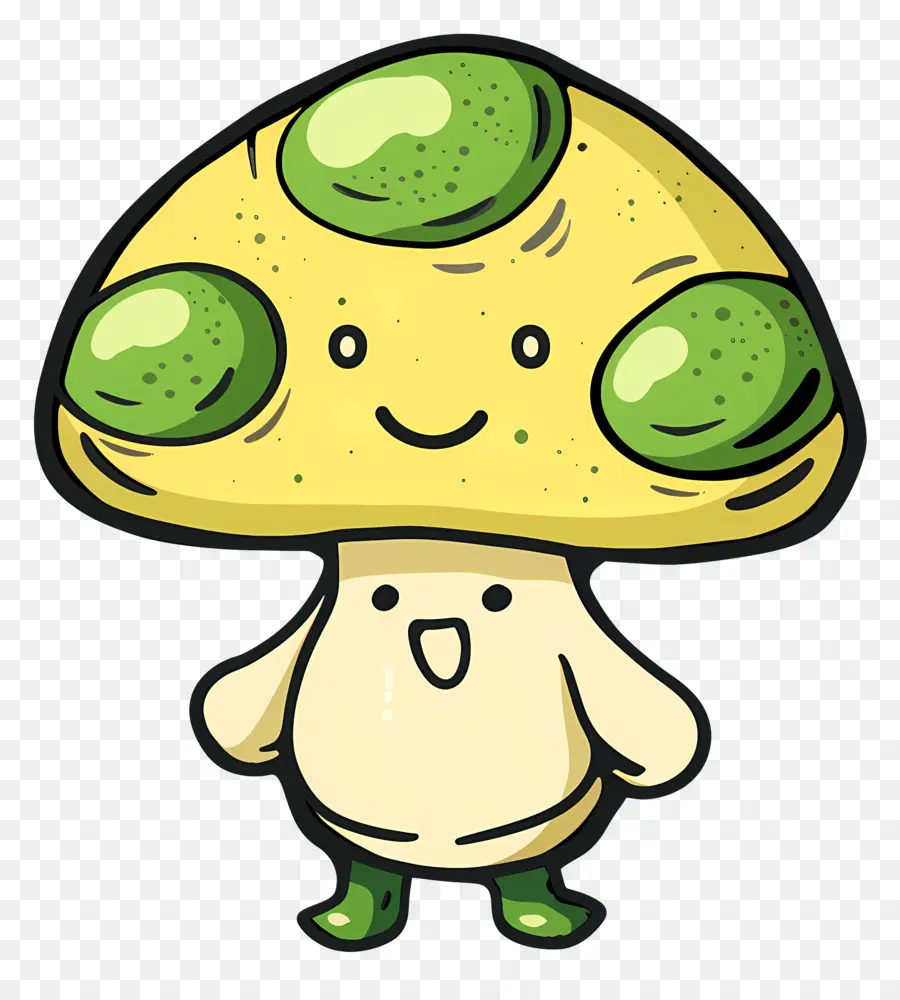 Dessin Animé De Champignons，Champignon Jaune PNG