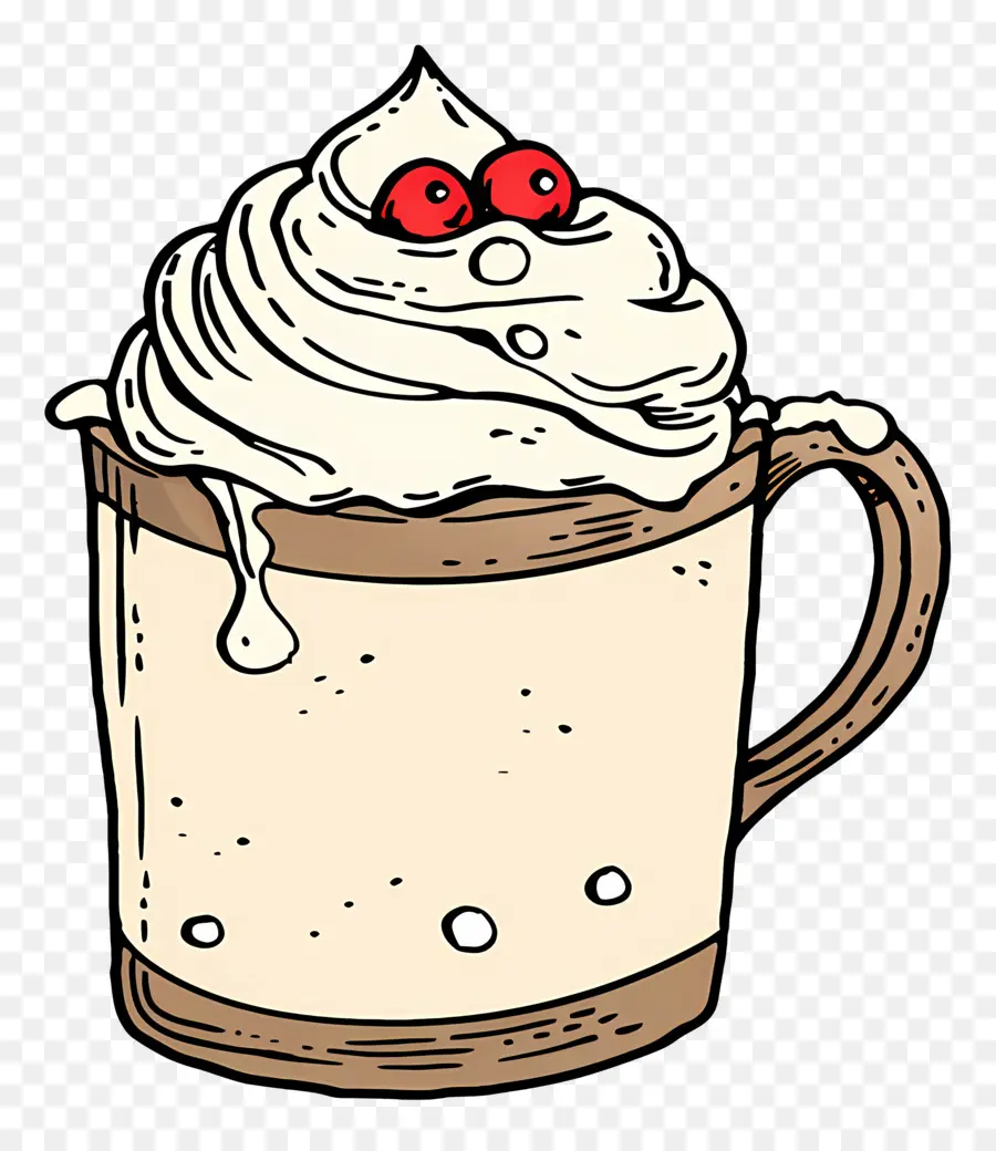 Tasse De Dessert De Noël，Chocolat Chaud PNG