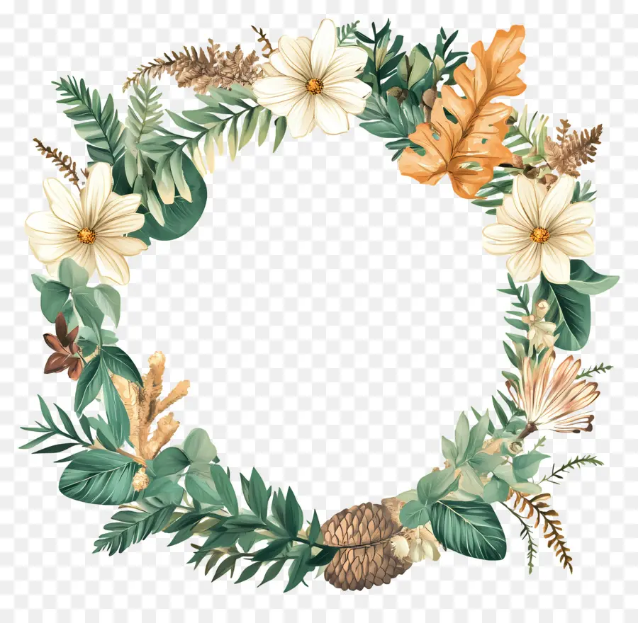 Couronne Florale，Fleurs PNG