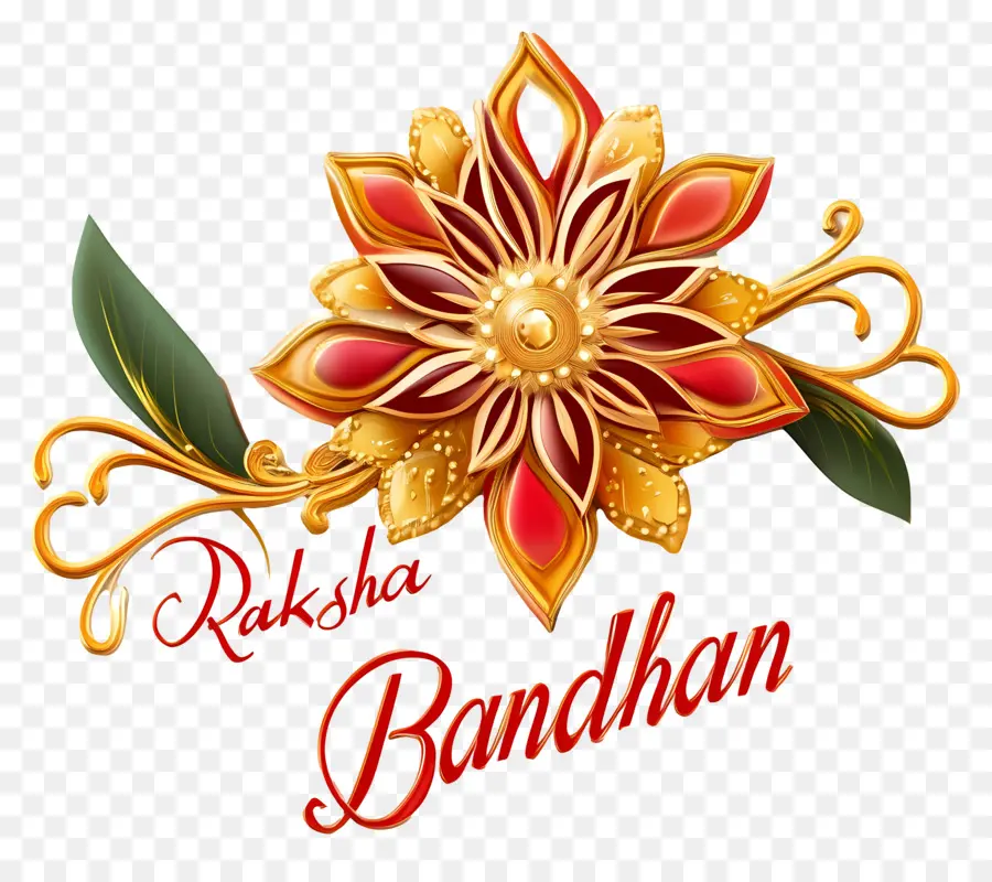 Raksha Bandhan，Fleur En Or PNG