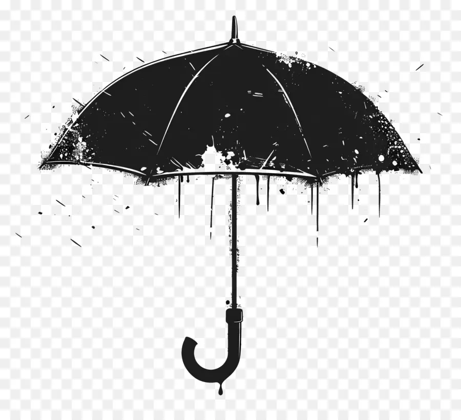 Parapluie Silhouette，Parapluie Noir PNG