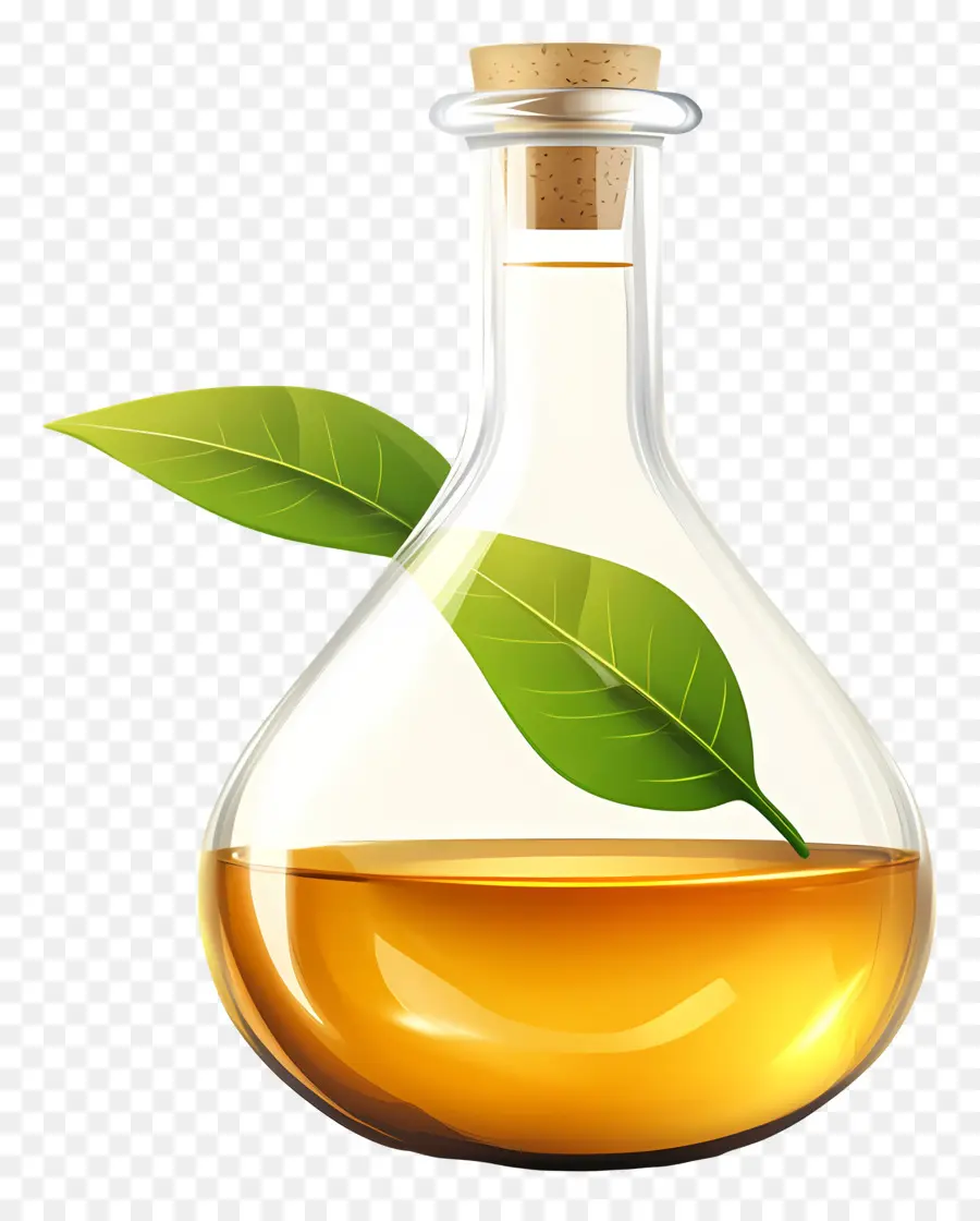 Bouteille D'huile，Feuilles PNG