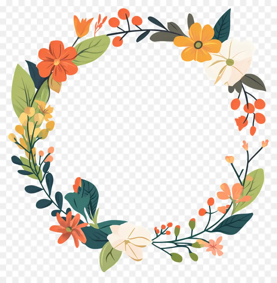 Couronne Florale，Fleurs PNG