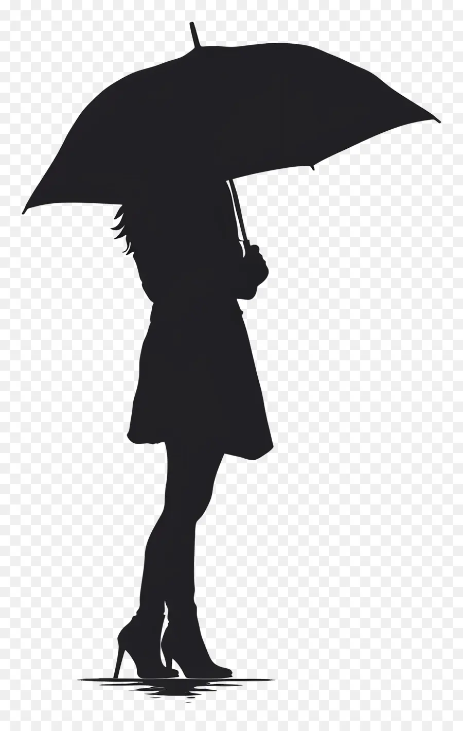 Parapluie Silhouette，Silhouette PNG