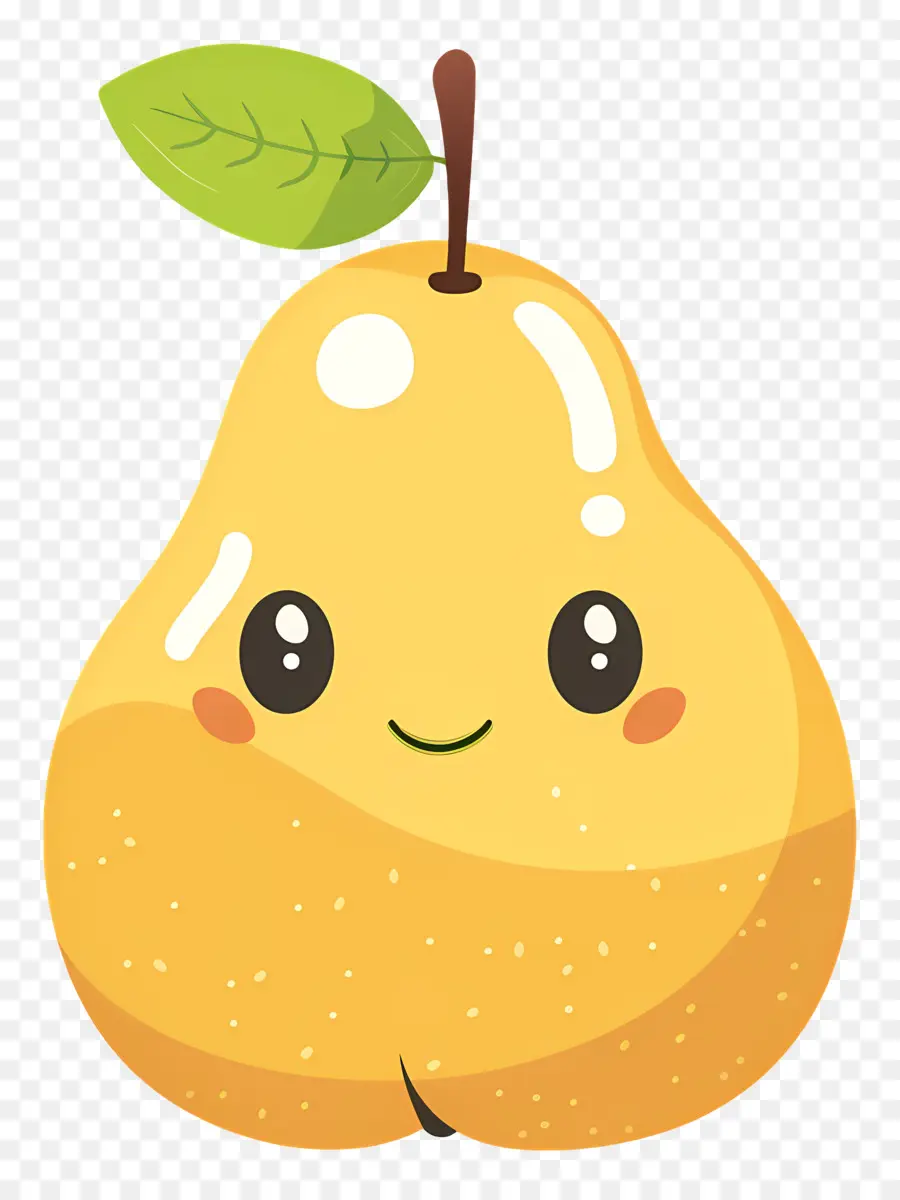 Dessin Animé De Poire，Fruits Jaunes PNG