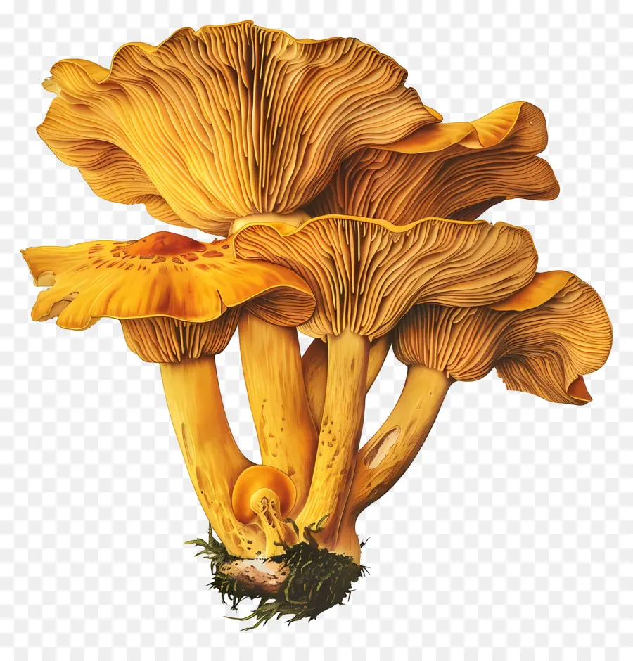 Champignons Jaunes，Champignons PNG