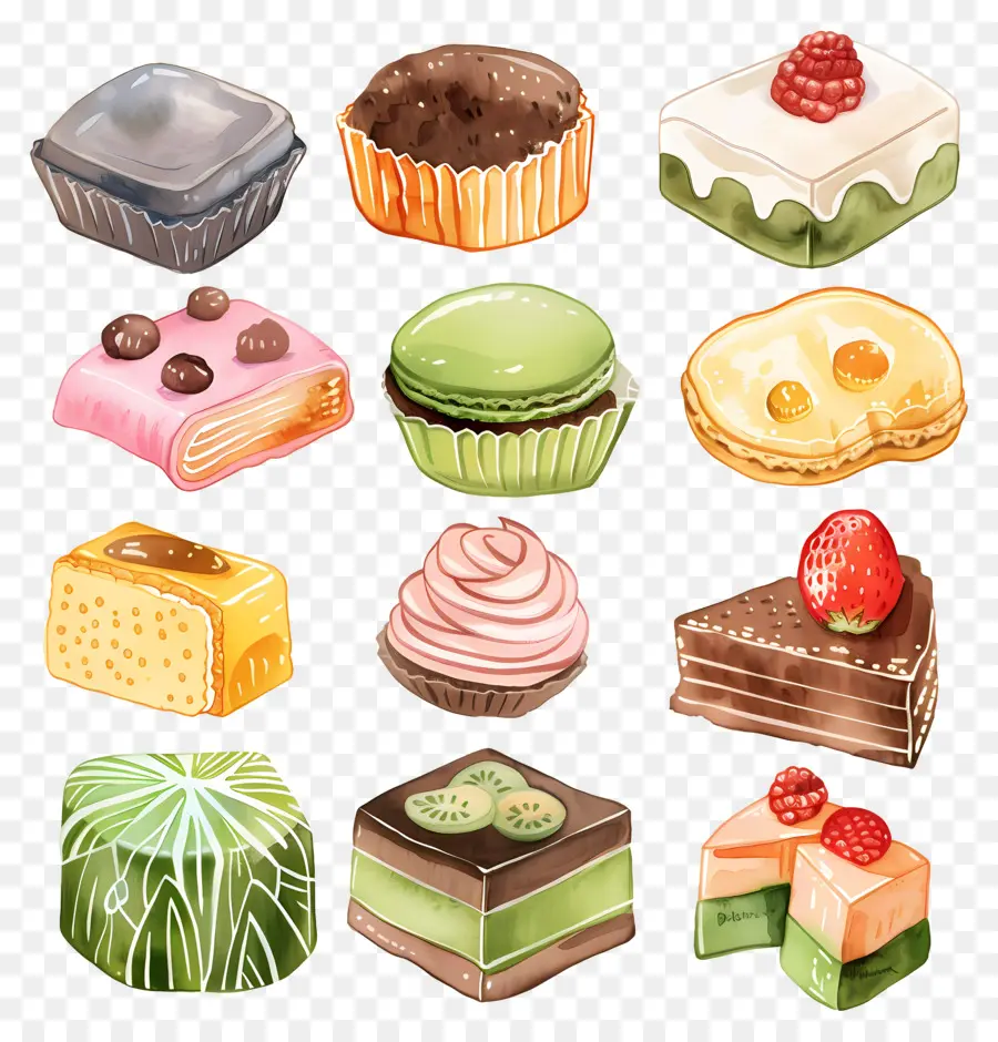 Desserts Assortis，Bonbons PNG