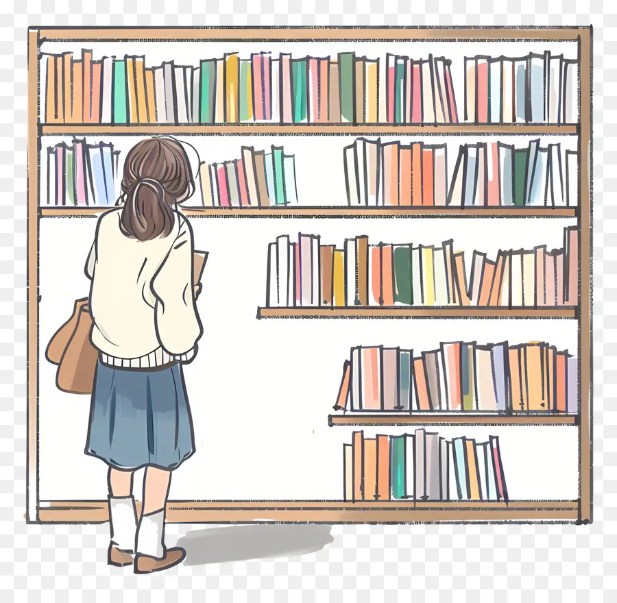 Fille Lisant，Bibliothèque PNG