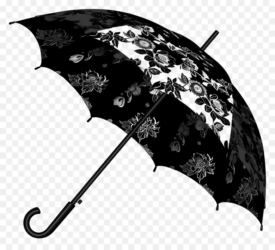 Parapluie Silhouette，Parapluie Noir PNG