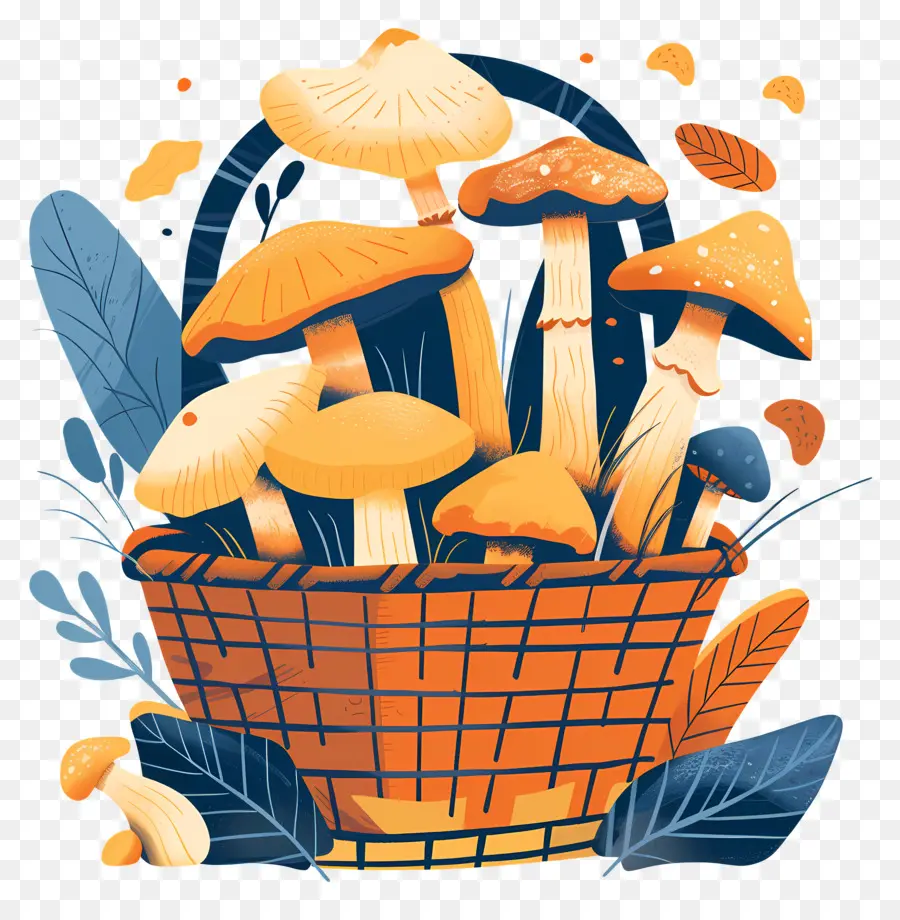 Champignons，Panier PNG