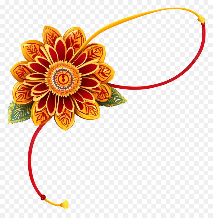 Raksha Bandhan，Fleur Jaune PNG