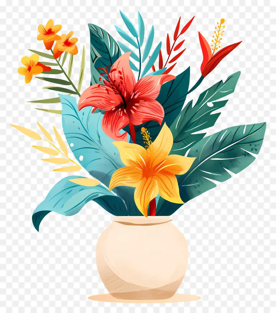 Vase à Fleurs，Fleurs PNG