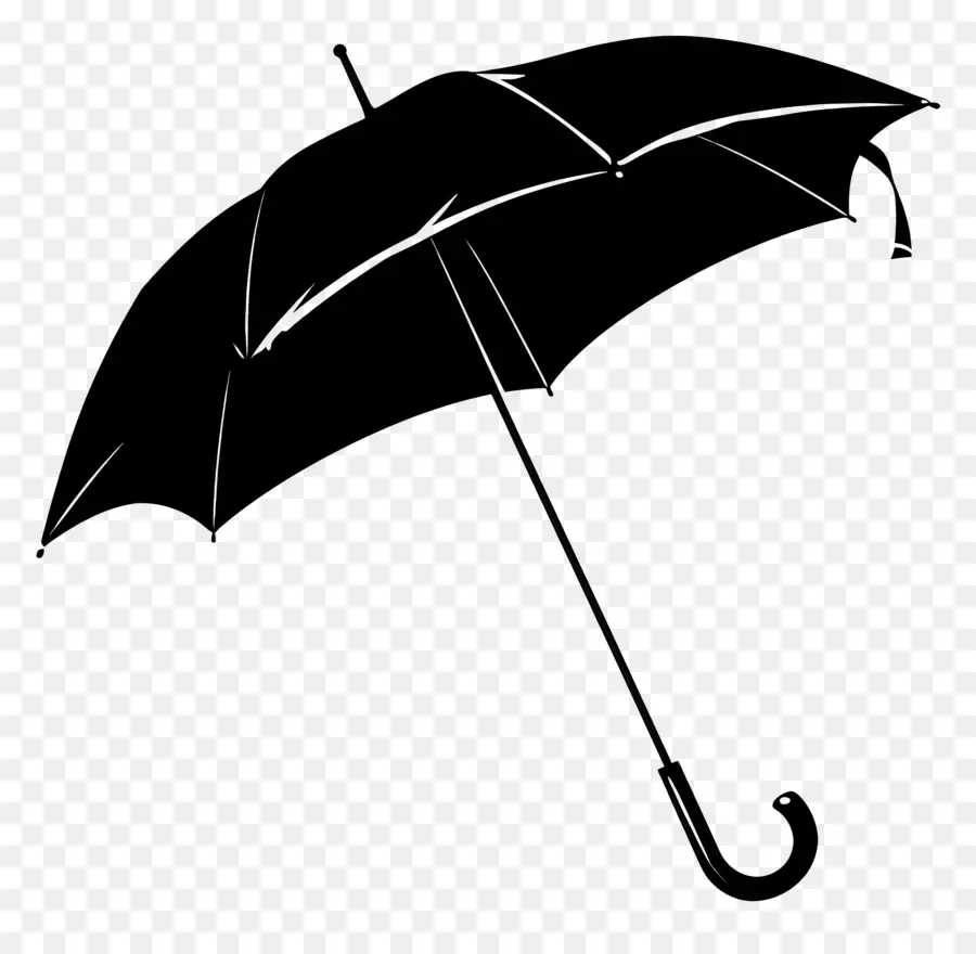 Parapluie Silhouette，Parapluie Noir PNG