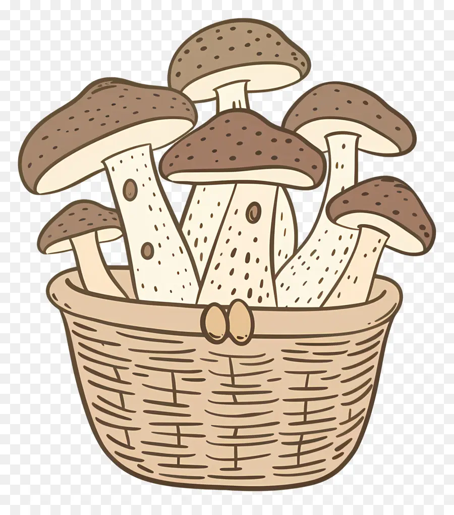 Champignons，Panier PNG