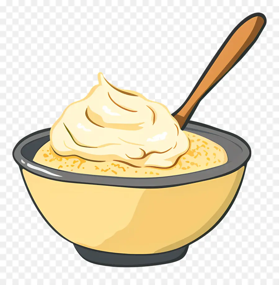 Bol De Crème，Cuillère PNG