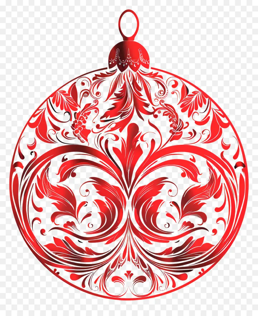 Ornement De Noël，Décor Rouge PNG