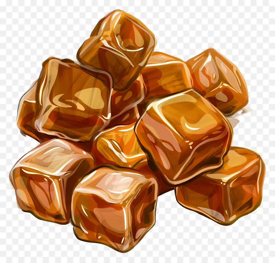 Cubes De Caramel，Bonbons PNG