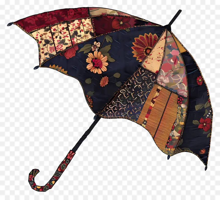 Parapluie Silhouette，Patchwork Parapluie PNG