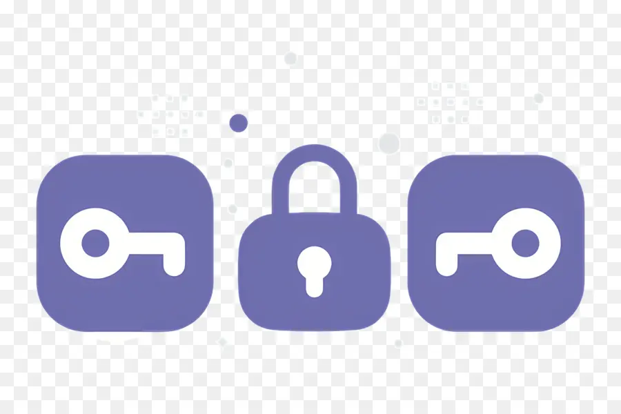 La Cybersécurité，Clés Violettes PNG