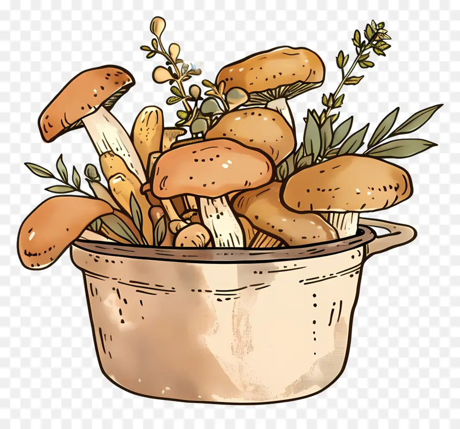 Champignons，Pot PNG