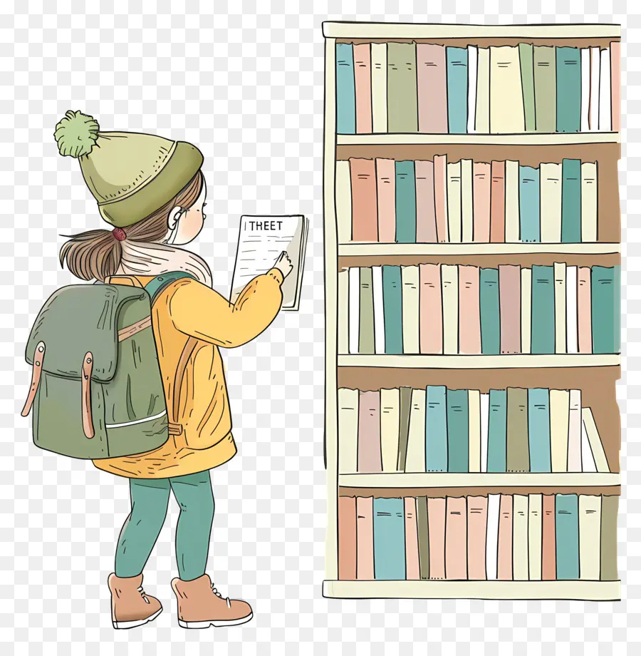 Fille Dans La Bibliothèque，Bibliothèque PNG