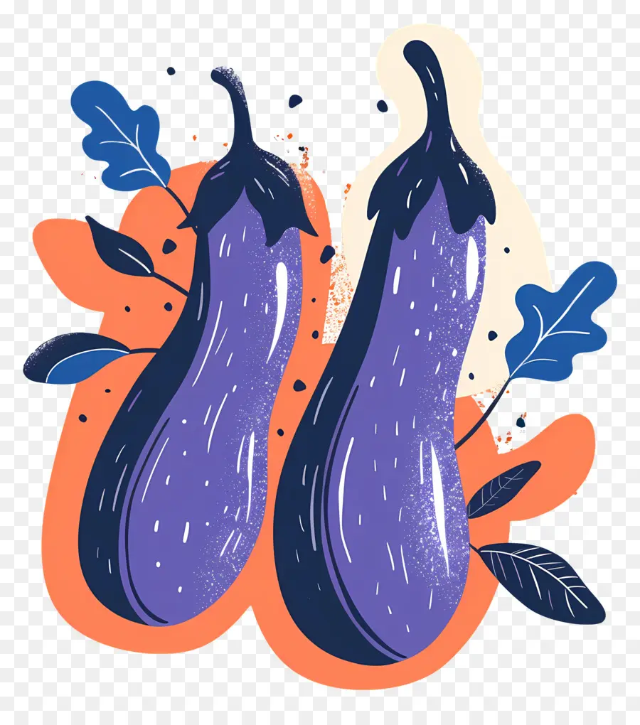 Aubergines，Feuilles PNG