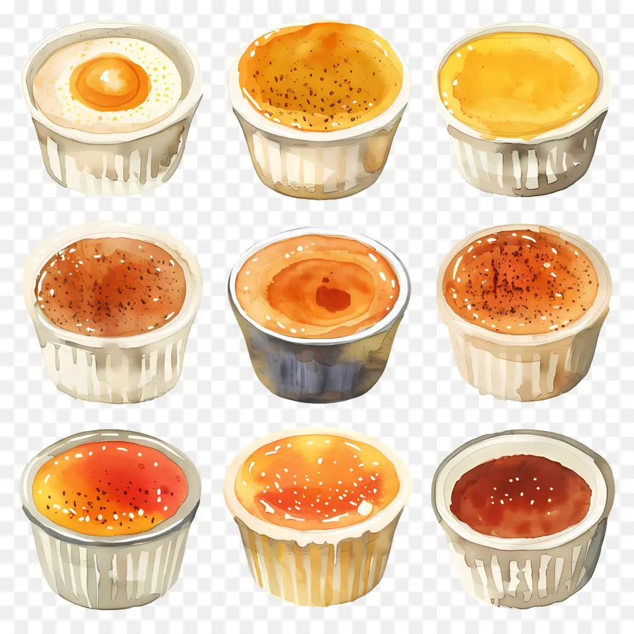 Coupes à Crème Anglaise，Dessert PNG