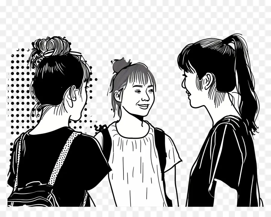 Trois Filles，Conversation PNG