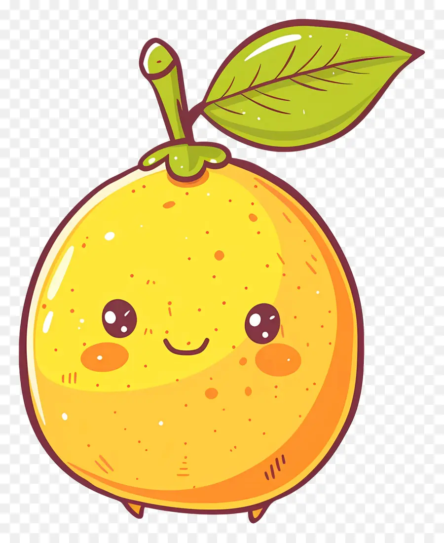 Mignon Citron，Dessin Animé De Fruits PNG