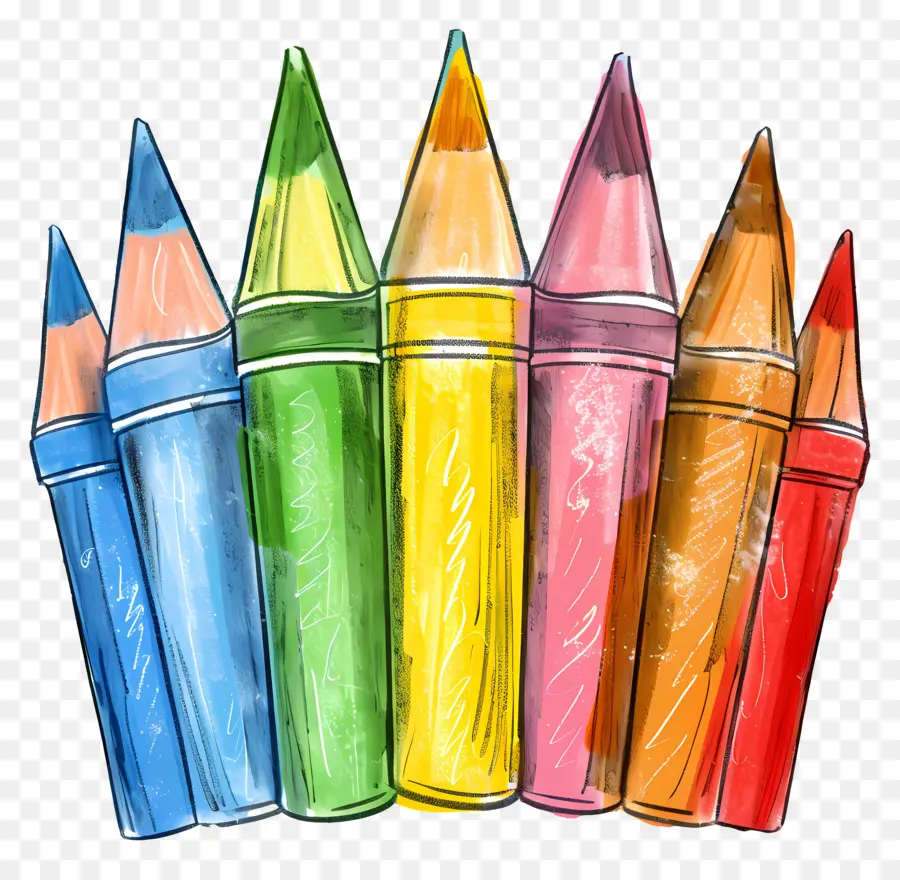 Colorie，Crayons De Couleur PNG